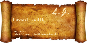 Lovasi Judit névjegykártya